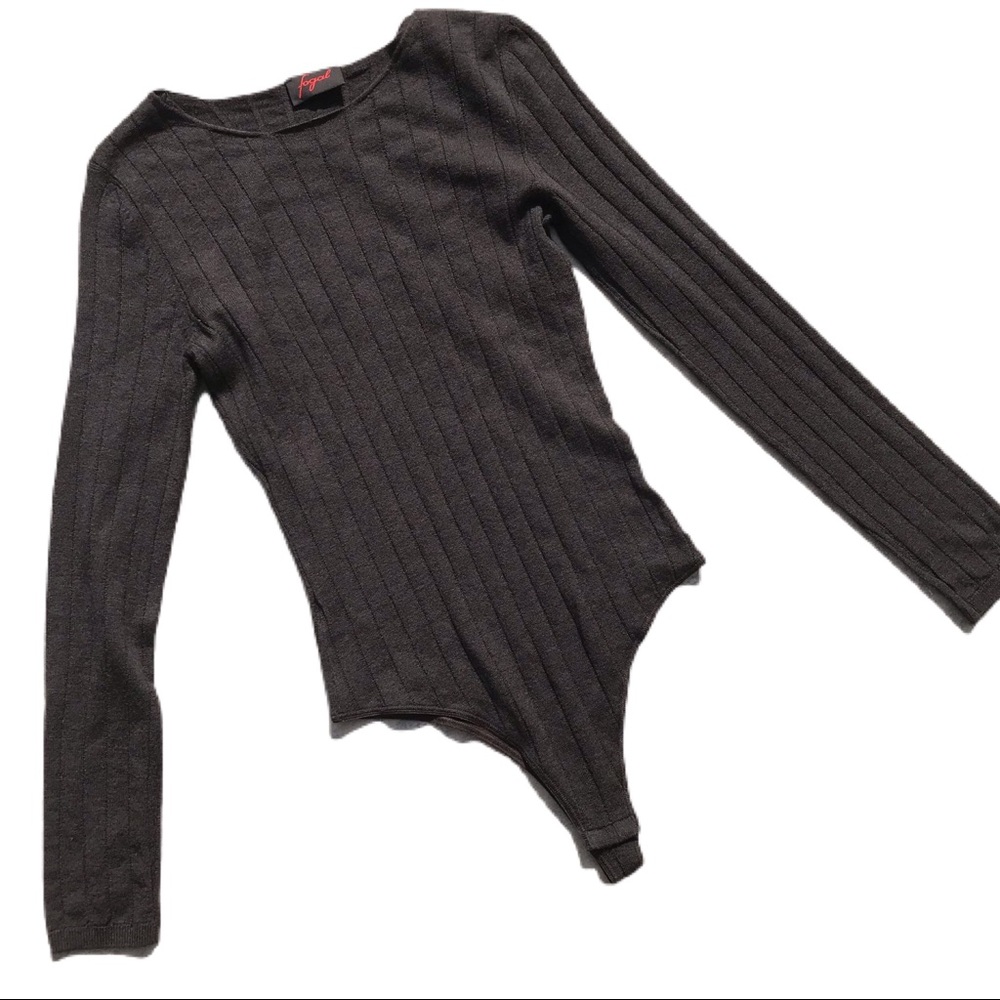 Fogal ribbed long sleeve body suit